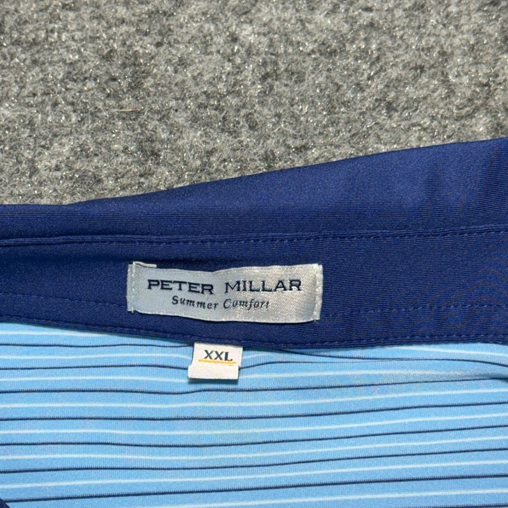 Peter Millar Summer Comfort Polo Shirt XXL Blue Pinehurst Golf 124th US Open - Picture 8 of 10